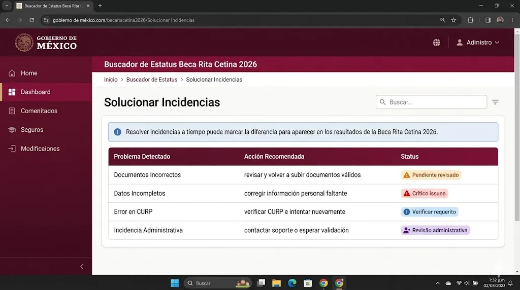 Solucionar Incidencias