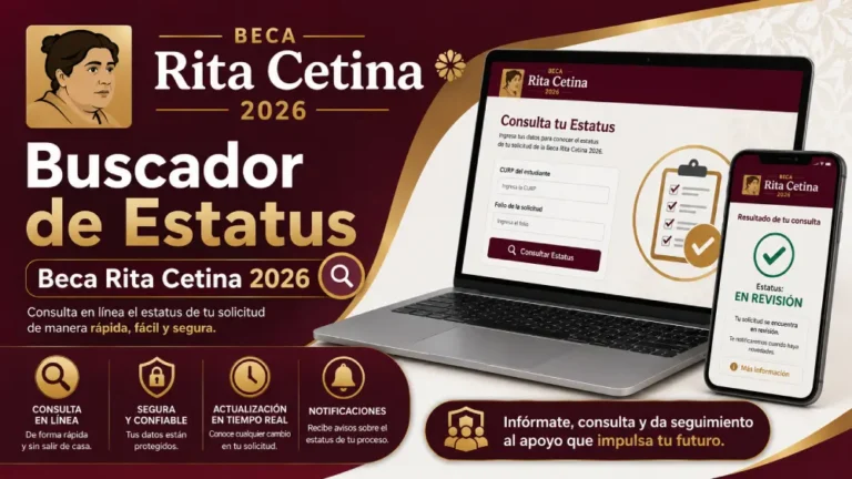 Buscador de Estatus Beca Rita Cetina 2026
