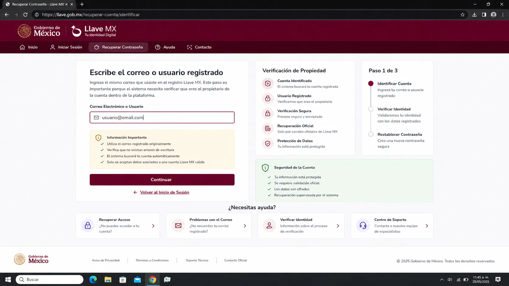 Escribe el correo registrado
